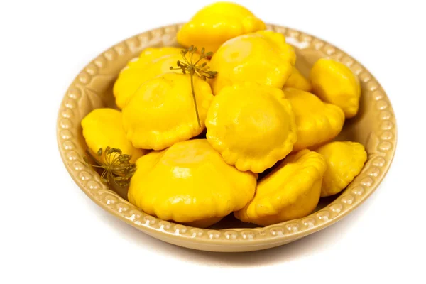 Pickled Pattypan Squash — Stock Photo, Image