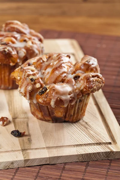 Cinnamon Raisin dlážděné muffiny — Stock fotografie