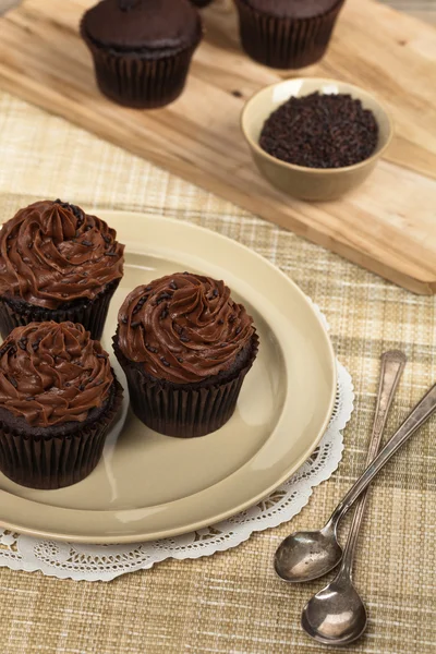 Choklad cupcakes — Stockfoto