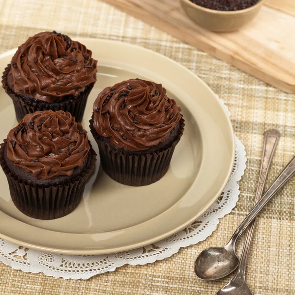 Choklad cupcakes — Stockfoto