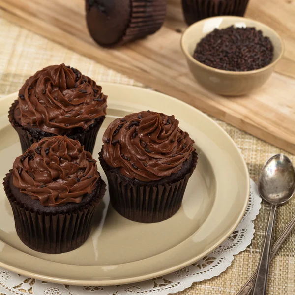 Choklad cupcakes — Stockfoto