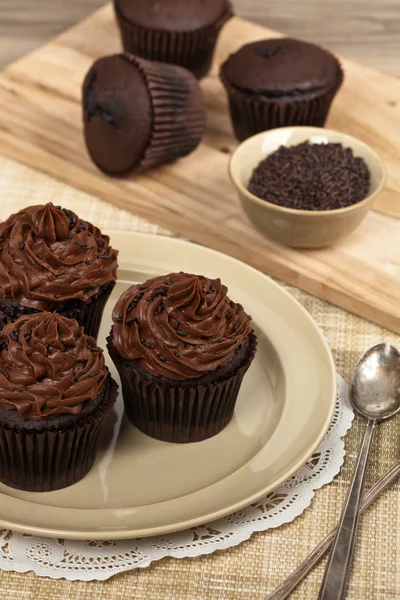 Choklad cupcakes — Stockfoto