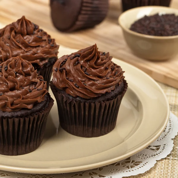 Choklad cupcakes — Stockfoto