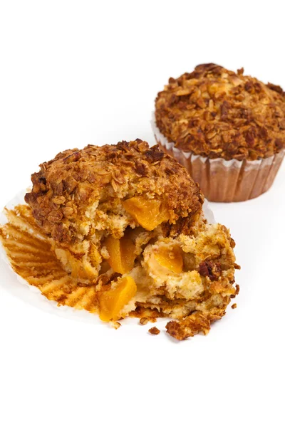 Peach Pecan and Granola Muffins — Stock Photo, Image
