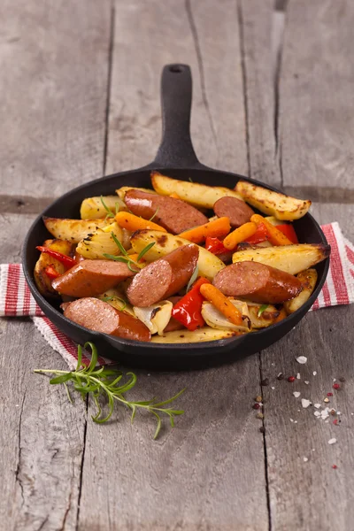 Potato and Sausage Dinner — Stock Photo, Image