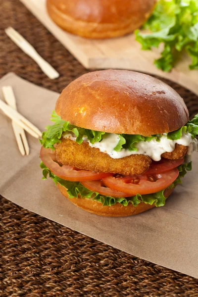 Fisch-Burger — Stockfoto