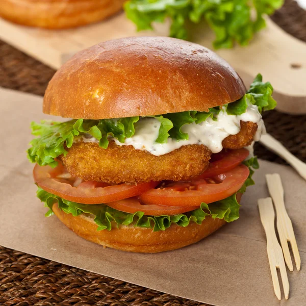 Burger au poisson — Photo