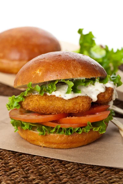 Vissenhamburger — Stockfoto