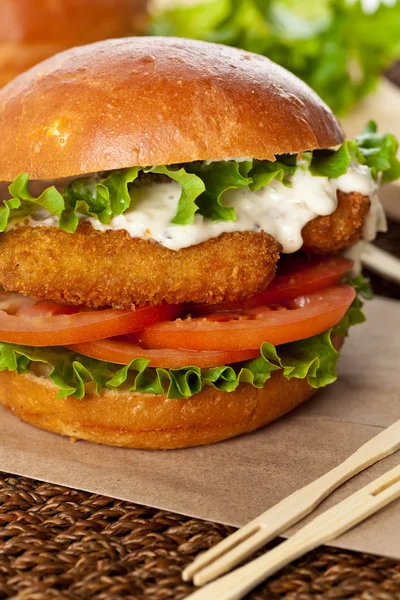 Fish burger — Stock Photo, Image