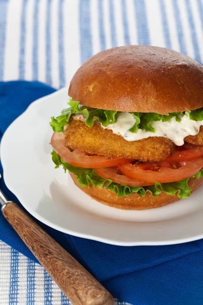 Fish burger — Stock Photo, Image