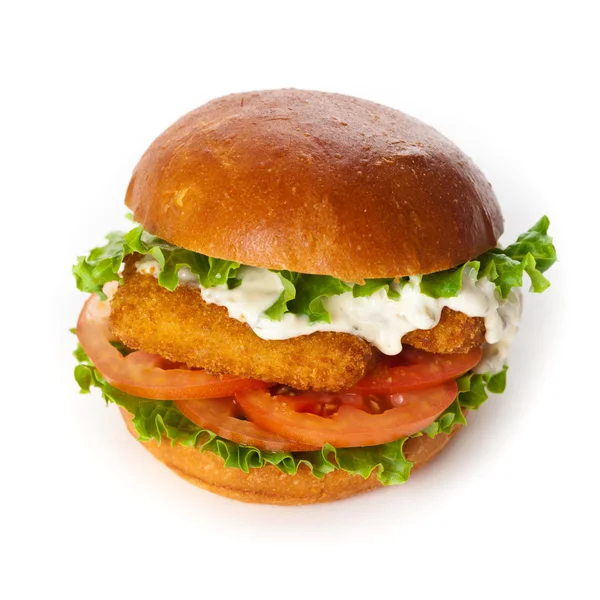 Kızarmış Balık sandviç — Stok fotoğraf