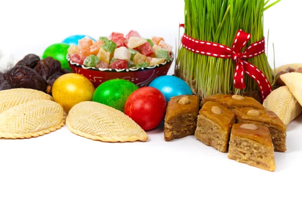 Восточные сладости в праздник Новруз — стоковое фото