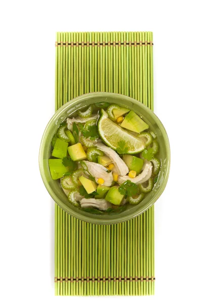 Chicken Avocado Lime Soup — Stock Photo, Image