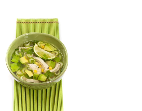 Chicken Avocado Lime Soup — Stock Photo, Image