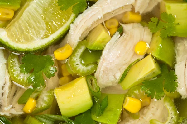Chicken Avocado Lime Soup — Stock Photo, Image