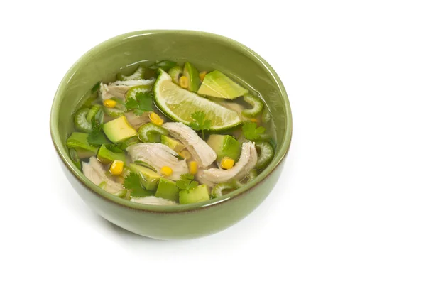 Chicken Avocado Lime Soup — Stock Photo, Image