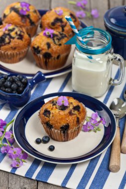 ev yapımı blueberry muffins
