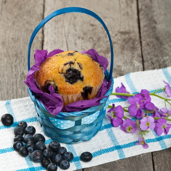 Zelfgemaakte blueberry muffins — Stockfoto