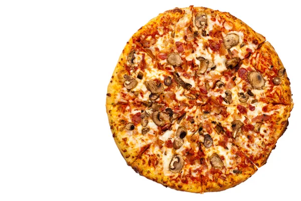 Isolated Homemade Pizza — Stock Photo, Image