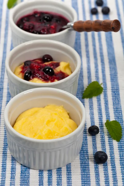 Muz vanilya puding — Stok fotoğraf