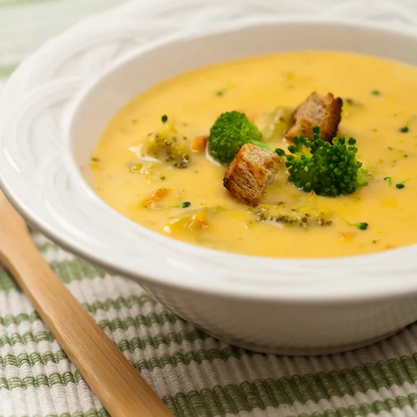 Sopa de brócoli Cheddar —  Fotos de Stock
