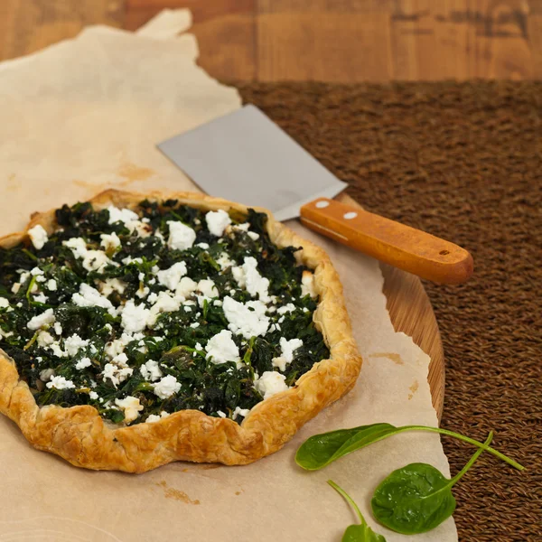 Spinach Pie with Feta — Stock Photo, Image