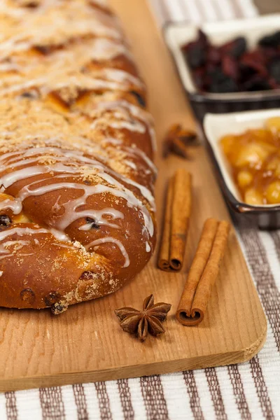 Canela de Navidad Manzana y Pan de pasas — Foto de Stock