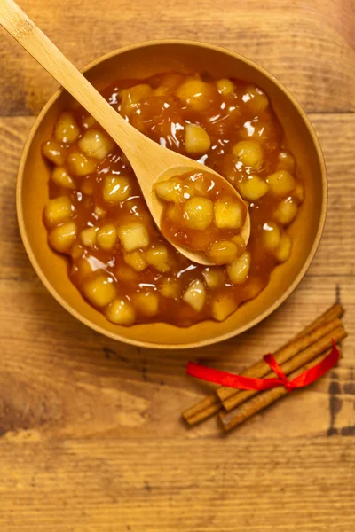 Enchimento de torta de canela de maçã — Fotografia de Stock