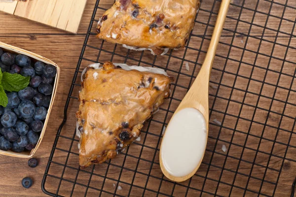 蓝莓酥烤饼 — 图库照片