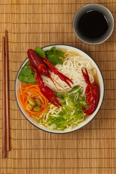 Fideos de arroz con Crawfis —  Fotos de Stock