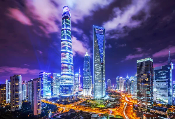 güzel manzarası, gece, Çin shanghai
