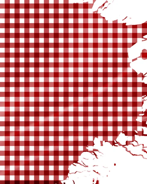 Red picnic fabric — Stock Photo, Image