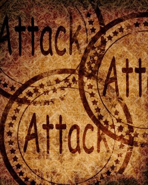 Grunge arka plan saldırı damgası
