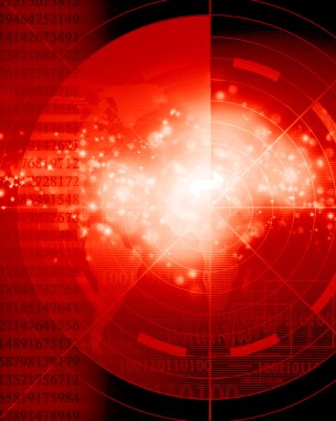 Kırmızı radar ekranı
