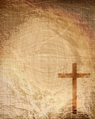 Kağıt arka plan Hıristiyan çarmıhta