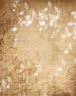 Arka planda müzik notaları