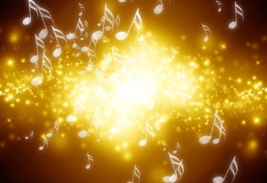 Arka planda müzik notaları