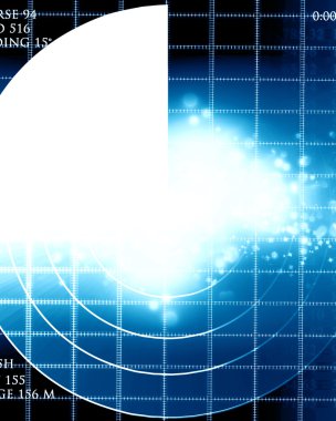 Mavi radar ekranı