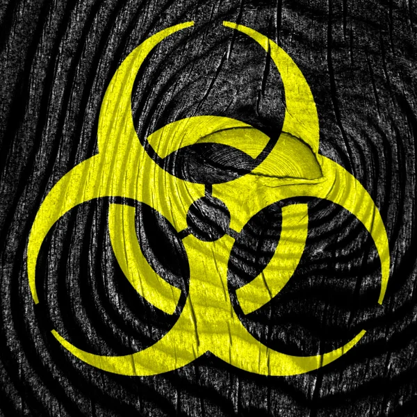 Bio hazard tecken på grunge bakgrund — Stockfoto