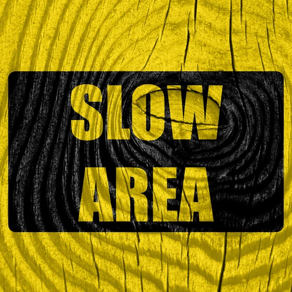 Segno giallo lento — Foto Stock