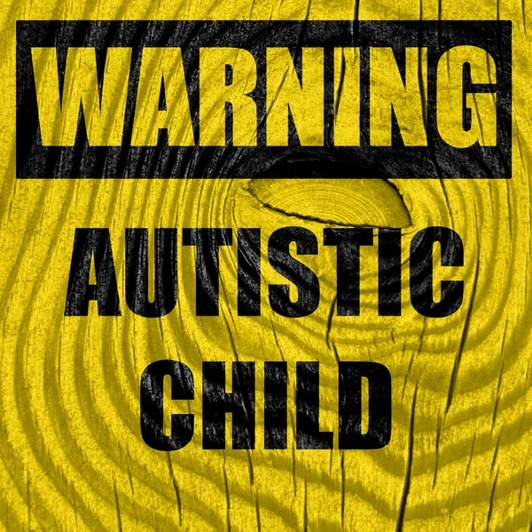 自闭症儿童标志 — 图库照片