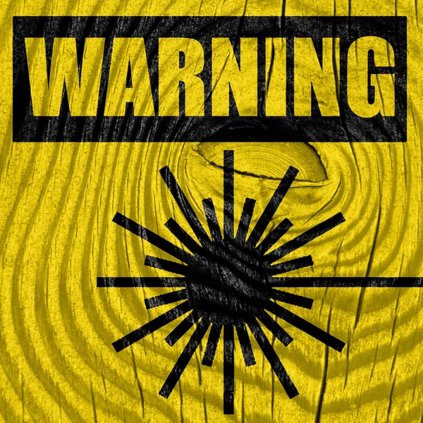 Laser warning sign — Stock Photo, Image