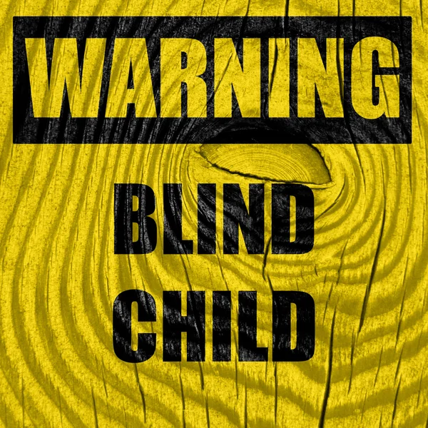 Signo de área infantil ciega —  Fotos de Stock