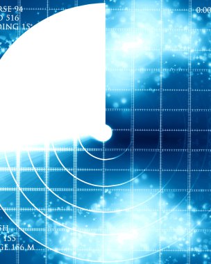 Mavi radar ekranı