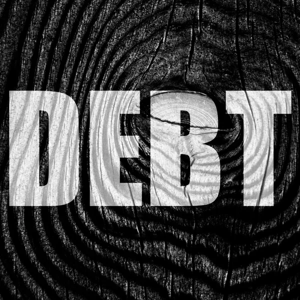 Debt sign with some smooth lines — Stock Photo, Image