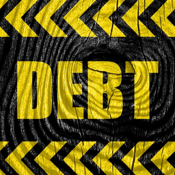 Debt sign with some smooth lines — Stock Photo, Image