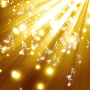 Arka planda müzik notaları