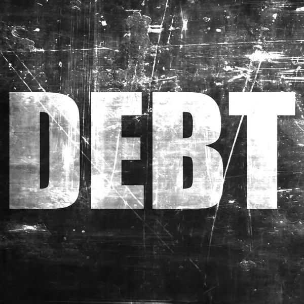 Sinal de dívida com algumas linhas suaves — Fotografia de Stock