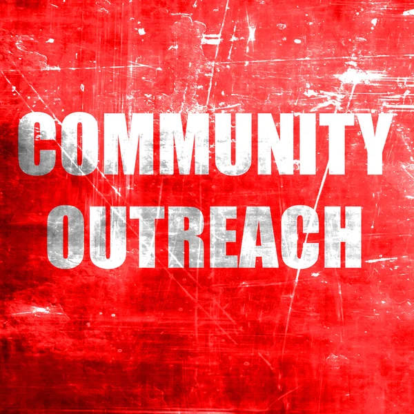 stock image Community outreach sign