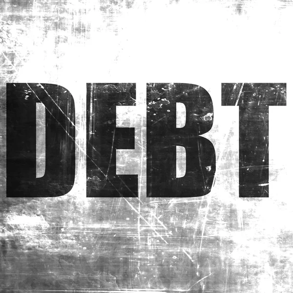 Debt sign with some smooth lines — Stock Photo, Image